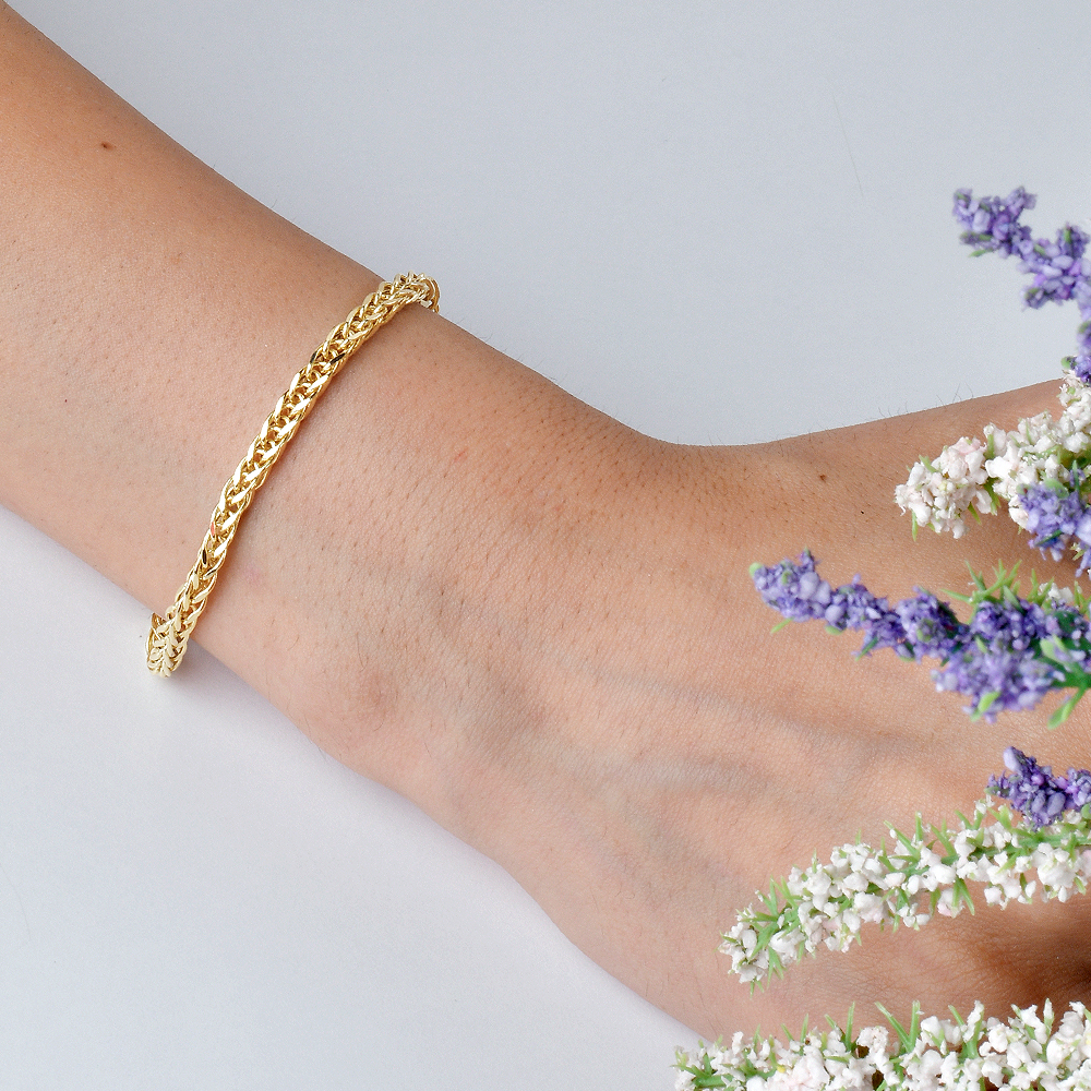 14 Ayar Altın Halat Zincir Bileklik