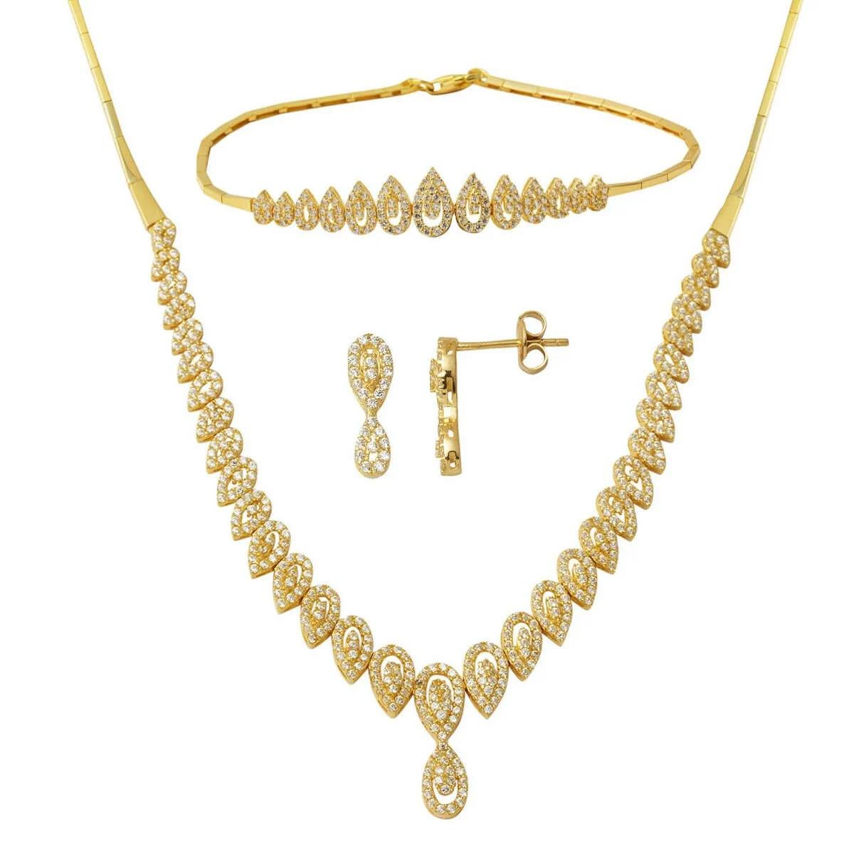 14 Ayar Altın Damla Figürlü Set