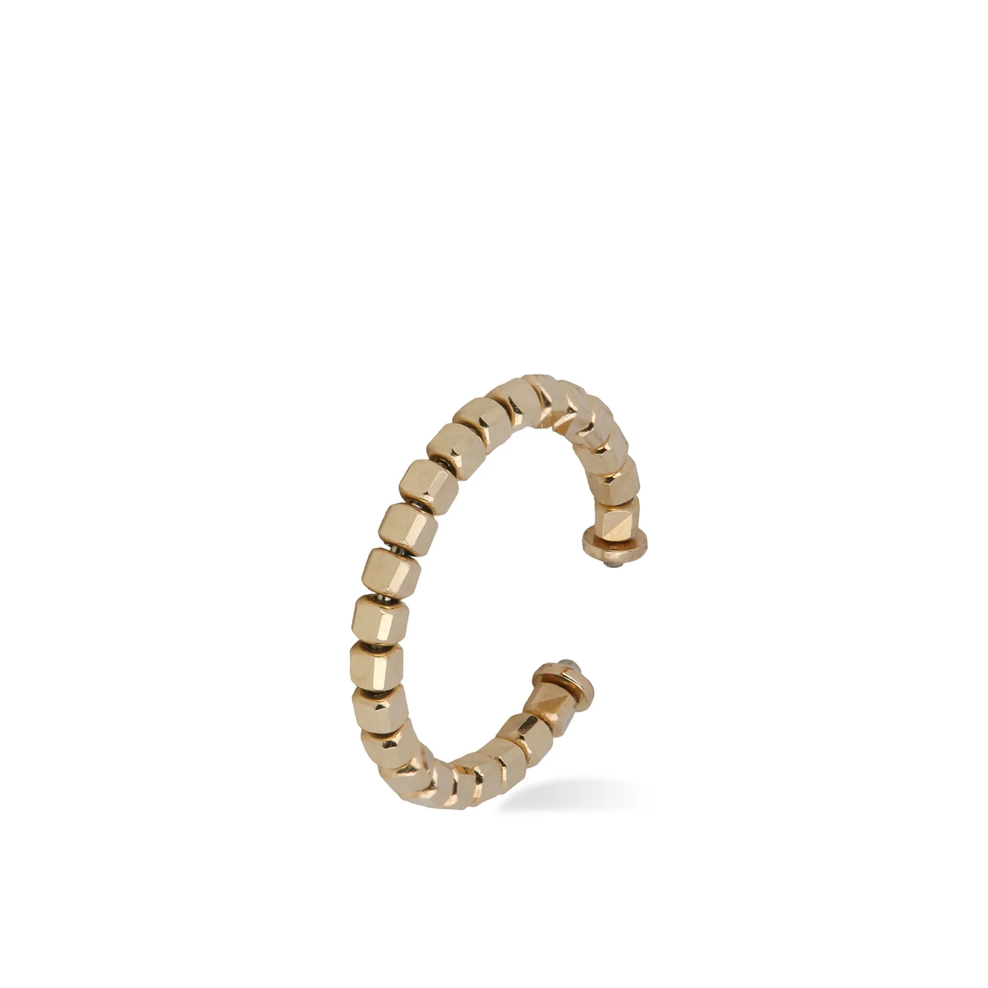 14 Ayar Altın C-Formlu Tasarım Earcuff Küpe
